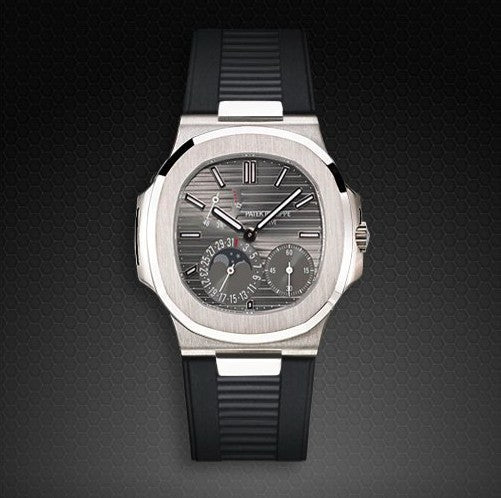 Bracelet RubberB PK77 pour Patek Philippe Nautilus Noir