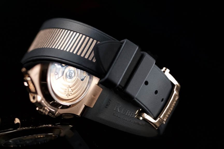 Bracelet RubberB PK77 pour Patek Philippe Nautilus noir & doré
