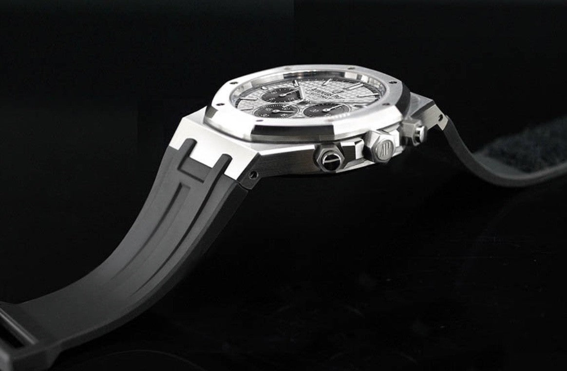Bracelet RubberB APV41 pour Audemars Piguet Royal Oak 41mm - Velcro Series Noir