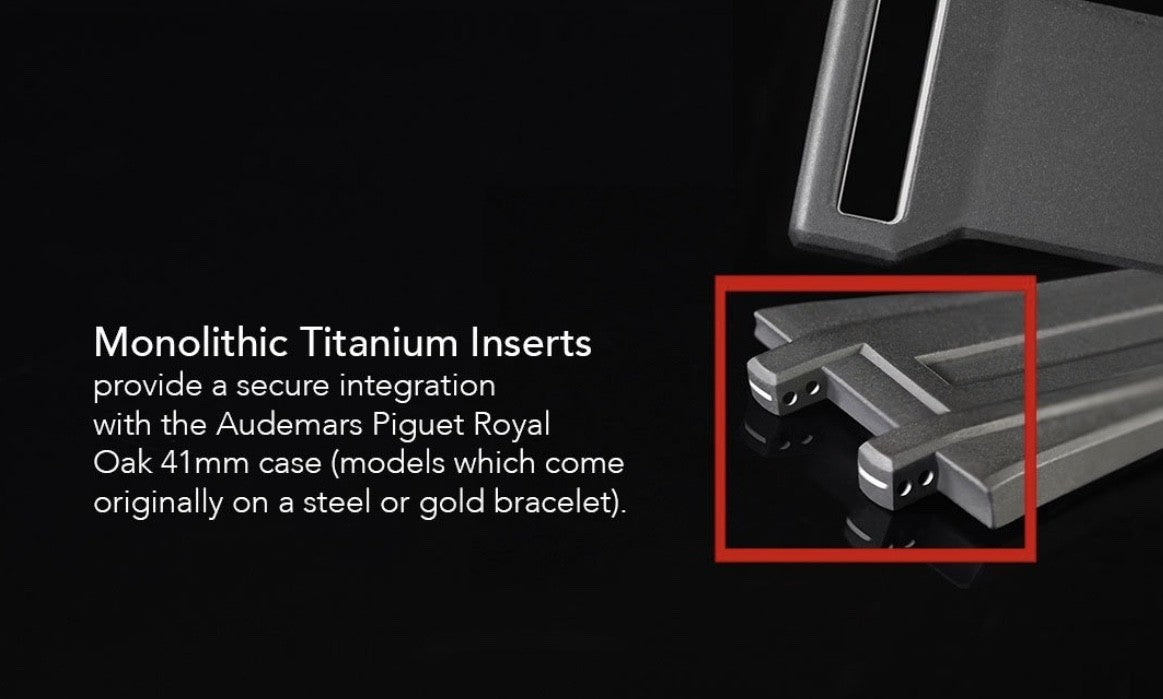 Bracelet RubberB APV41 pour Audemars Piguet Royal Oak 41mm - Velcro Series Noir