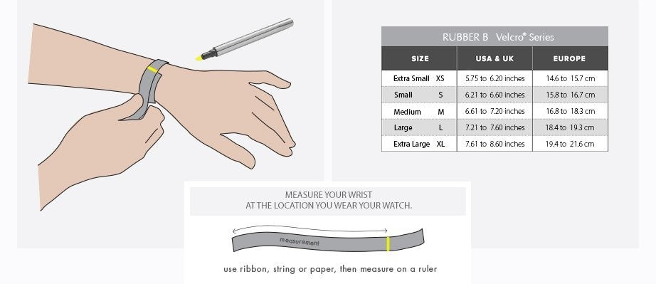 Bracelet RubberB APV41 pour Audemars Piguet Royal Oak 41mm - Velcro Series Noir