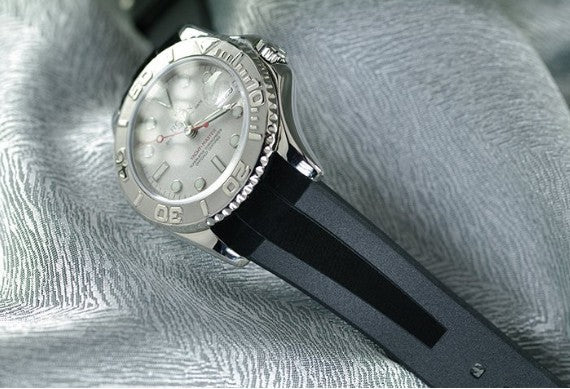 Rubber B Strap M317 Black/ Tuxedo Velour with buckle