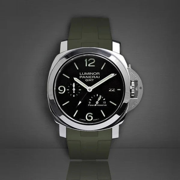 Bracelet RubberB Luminor 44 mm 1950 Type I Vert - vue détail