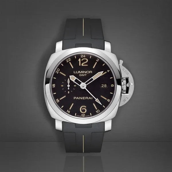 Bracelet RubberB Luminor 44 mm 1950 Type I Noir/Sable - vue détail