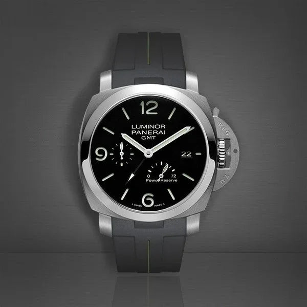 Bracelet RubberB Luminor 44 mm 1950 Type II Noir/Vert - vue détail