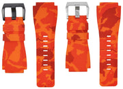 Horus Bracelet Camouflage Caoutchouc pour Bell&Ross orange