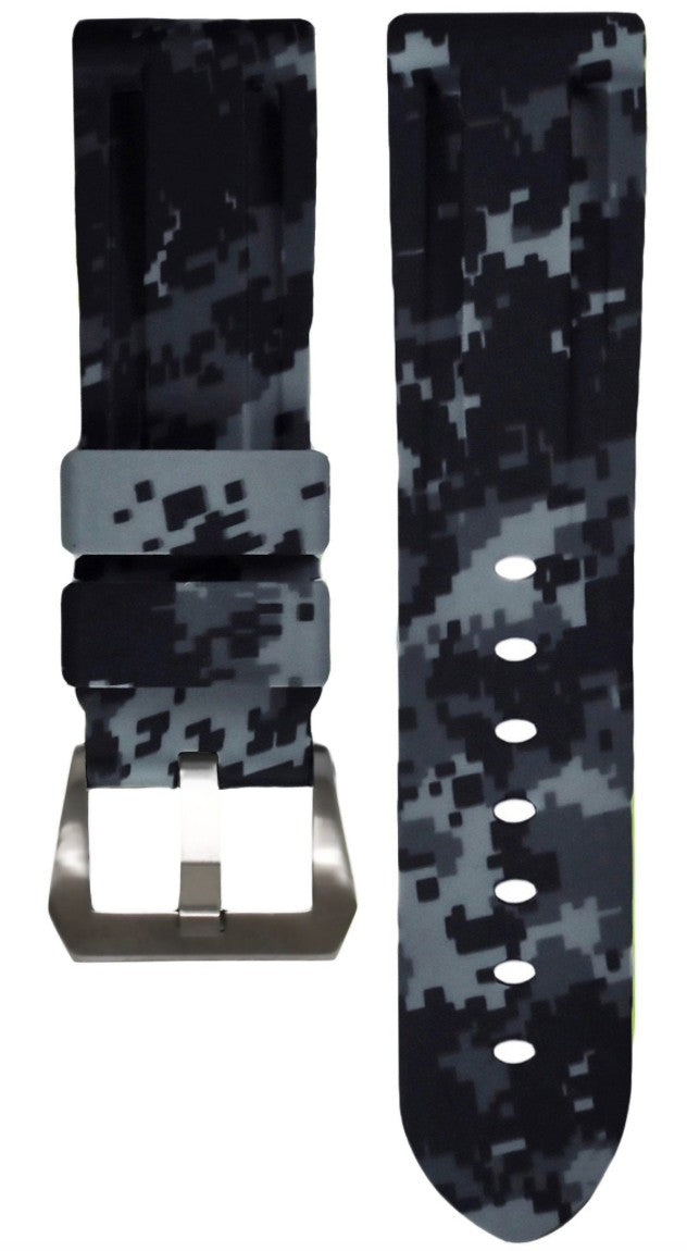 Horus Bracelet Camouflage Caoutchouc pour Panerai digital graphite
