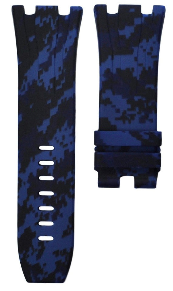 Horus Bracelet Camouflage Rubber Bleu digital pour APROO 44mm