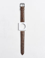 Bracelet Camille Fournet Autruche gris anthracite 