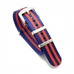 Bracelet Nato Premium - Bleu Foncé / Rouge