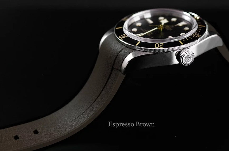 Rubber B strap T801 Black with buckle 