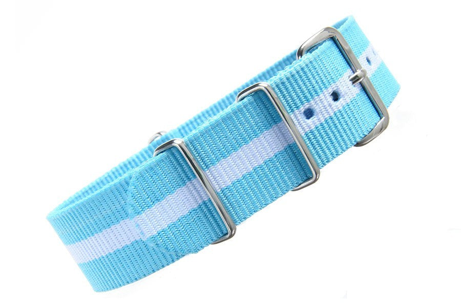 Bracelet nylon NATO Blanc/Bleu