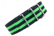 Bracelet nylon NATO Noir/Vert
