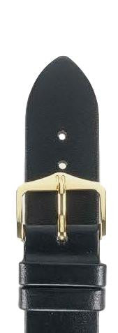 Diamond Calf Hirsch Watch Strap Black