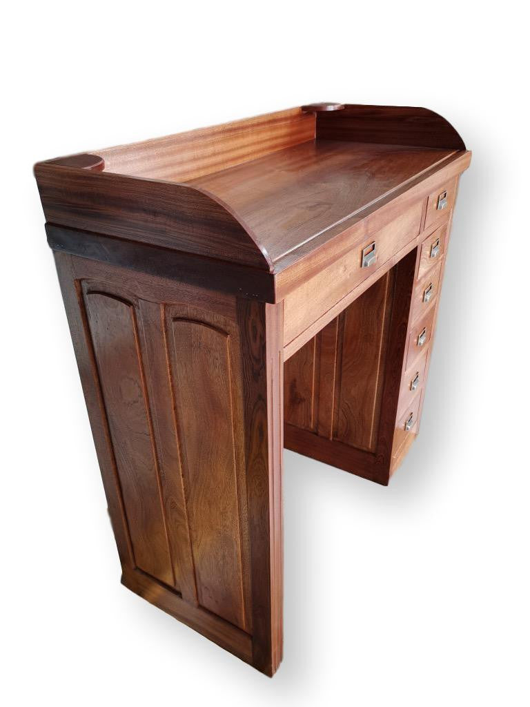 Solid sapele wood watchmaker bench