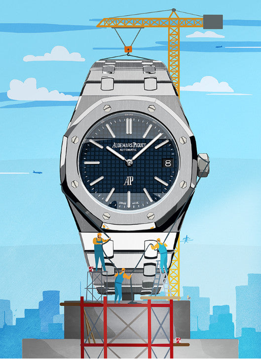 Watchoniste X MisterChrono tirage d'art - skyscraper - 60x80
