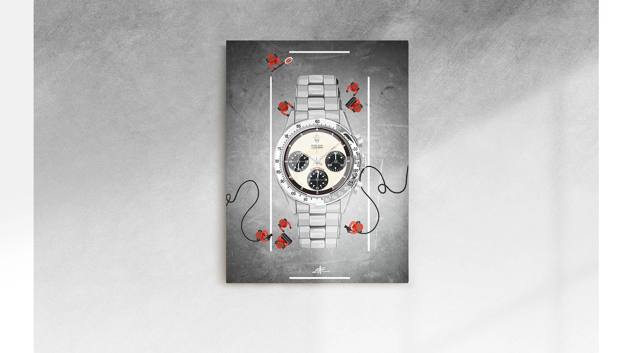 Watchoniste X MisterChrono art printing - daytona - 60x80