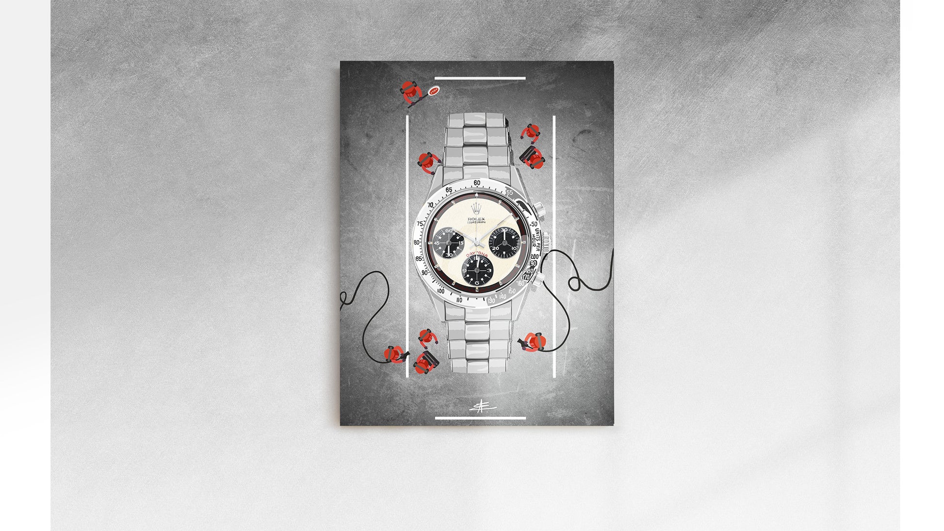 Watchoniste X MisterChrono tirage d'art - daytona - 60x80