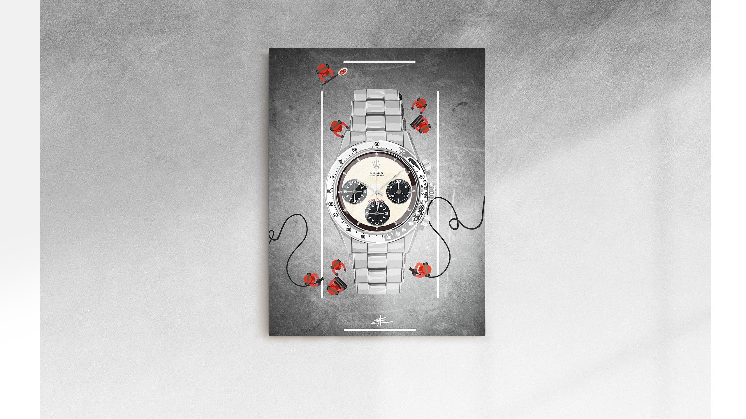 Watchoniste X MisterChrono tirage d'art - daytona - 60x80