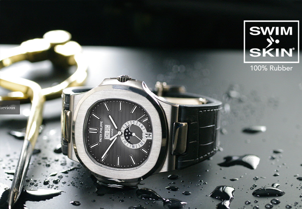 Rubber B strap Alligator SwimSkin PK79S Black 