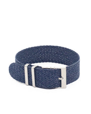 Bracelet perlon KronoKeeper - Bleu/Gris
