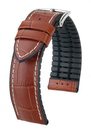 George Hirsch Watch Strap Gold Brown/Black