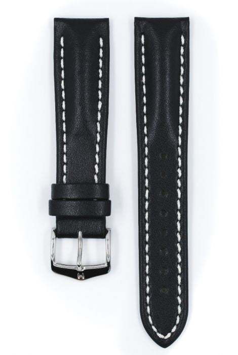 Heavy Calf Hirsch Watch Strap Black