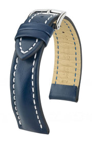 Bracelet pour montre Heavy Calf Hirsch Bleu
