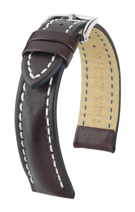 Bracelet pour montre Heavy Calf Hirsch Marron