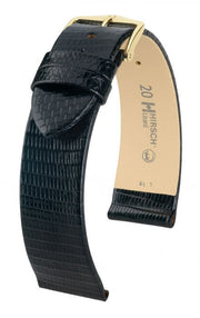 Lizard Hirsch Watch Strap Black