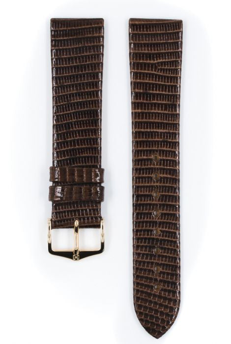 Lizard Hirsch Watch Strap Brown