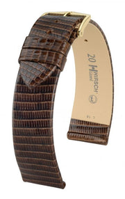 Lizard Hirsch Watch Strap Brown