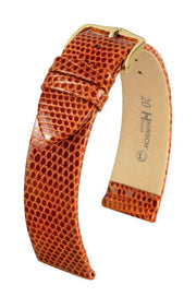 Lizard Hirsch Watch Strap Golden Brown