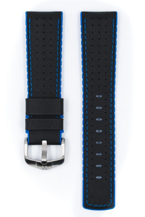 Watch strap Robby Hirsch Black/Blue