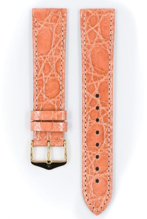 Genuine Croco Hirsch Watch Strap Rose