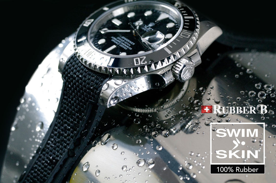 Rubber B strap Swimskin Ballistic noir