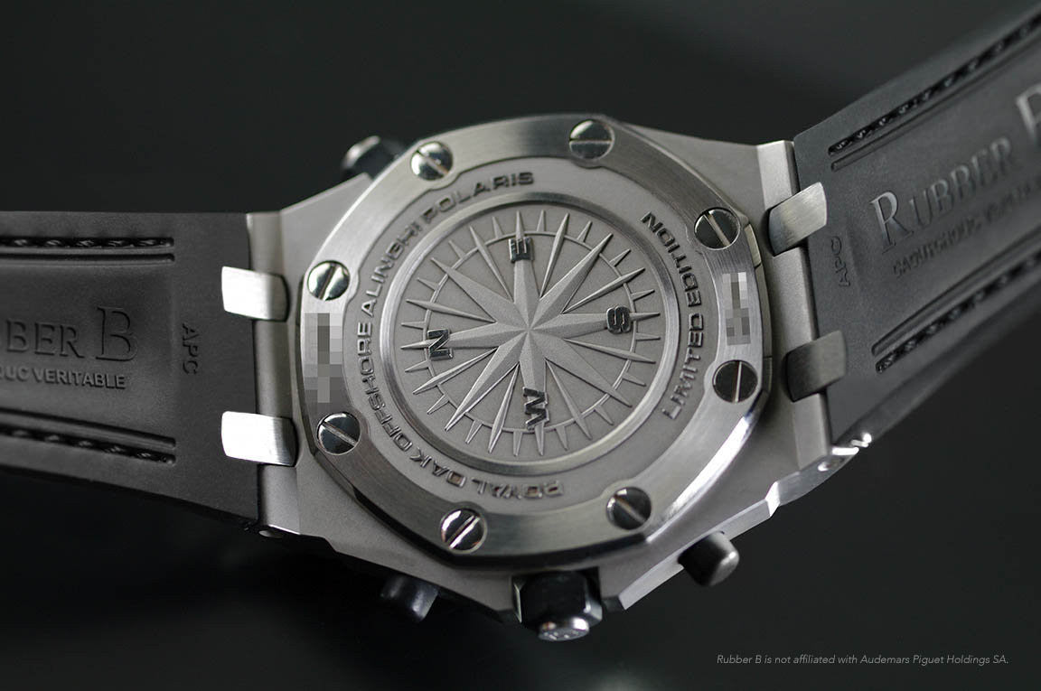 Rubber B strap Sailcloth SwimSkin APC44 Black  