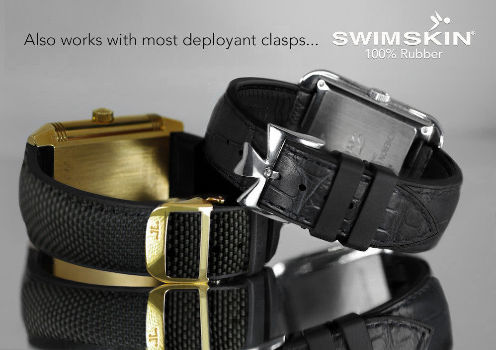 Bracelet Rubber B Alligator SwimSkin PS22 - Noir