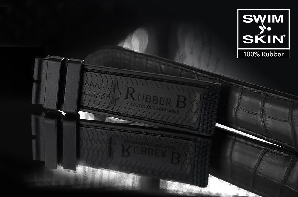 Bracelet Rubber B Alligator SwimSkin PS22 - Noir