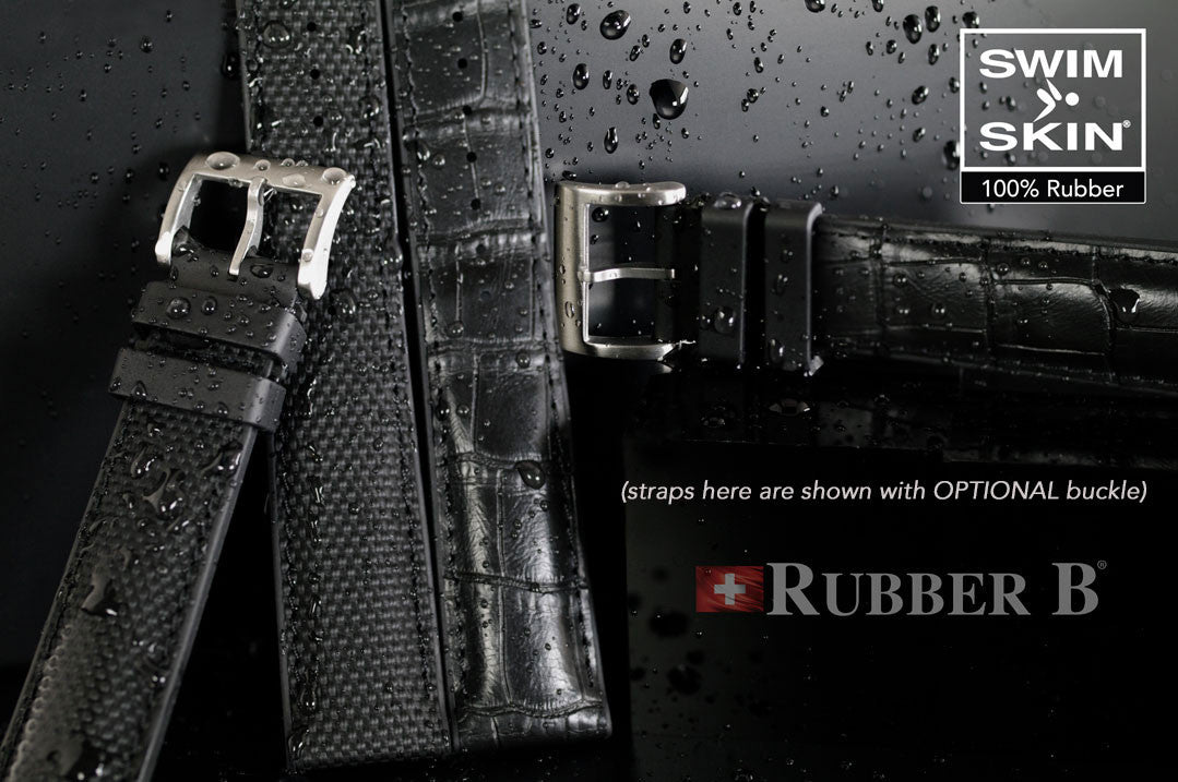 Bracelet Rubber B Alligator SwimSkin PS22 - Noir