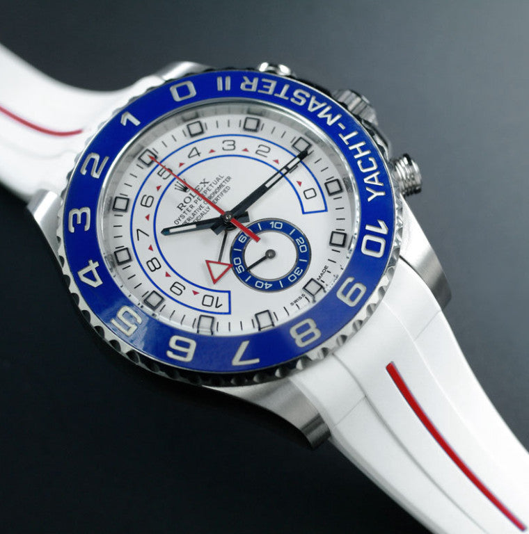 Bracelet RubberB M109 Blanc/Rouge