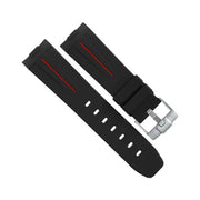 Bracelet RubberB Luminor 44 mm 1950 Type II Noir/Rouge - vue principale