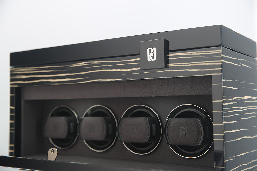 Paul Design - Modèle Gentleman 4+6 remontoir pour 4 montres et compartiment pour 6 montres