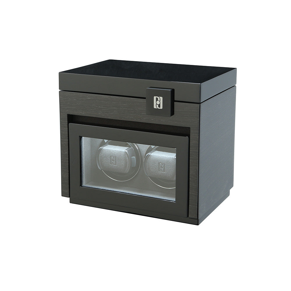 Paul Design - Modèle Gentleman 2+3 remontoir plus compartiment pour 3 montres.