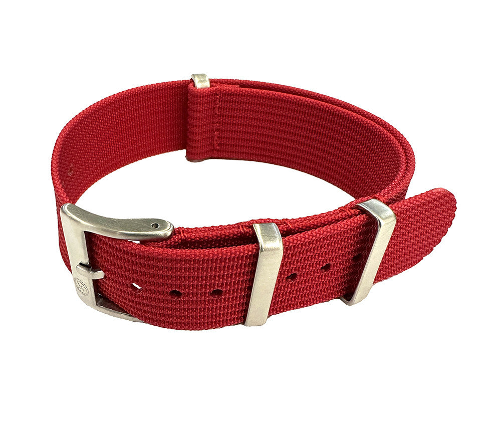 Bracelet NATO nervuré KronoKeeper - Rouge