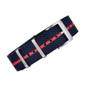BRACELET NATO PREMIUM - Noir/Marine/Rouge
