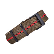 BRACELET NATO PREMIUM PVD - Olive/Rouge