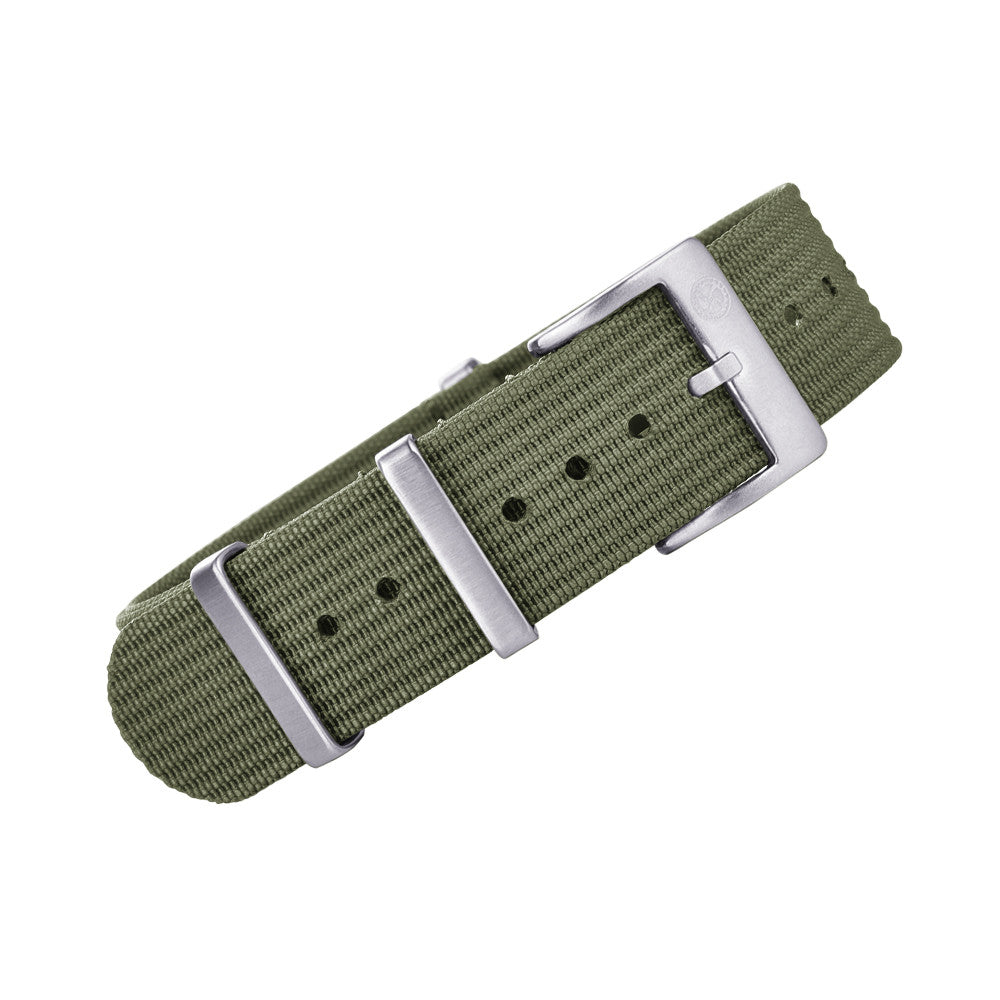 Bracelet NATO nervuré KronoKeeper - Vert Army