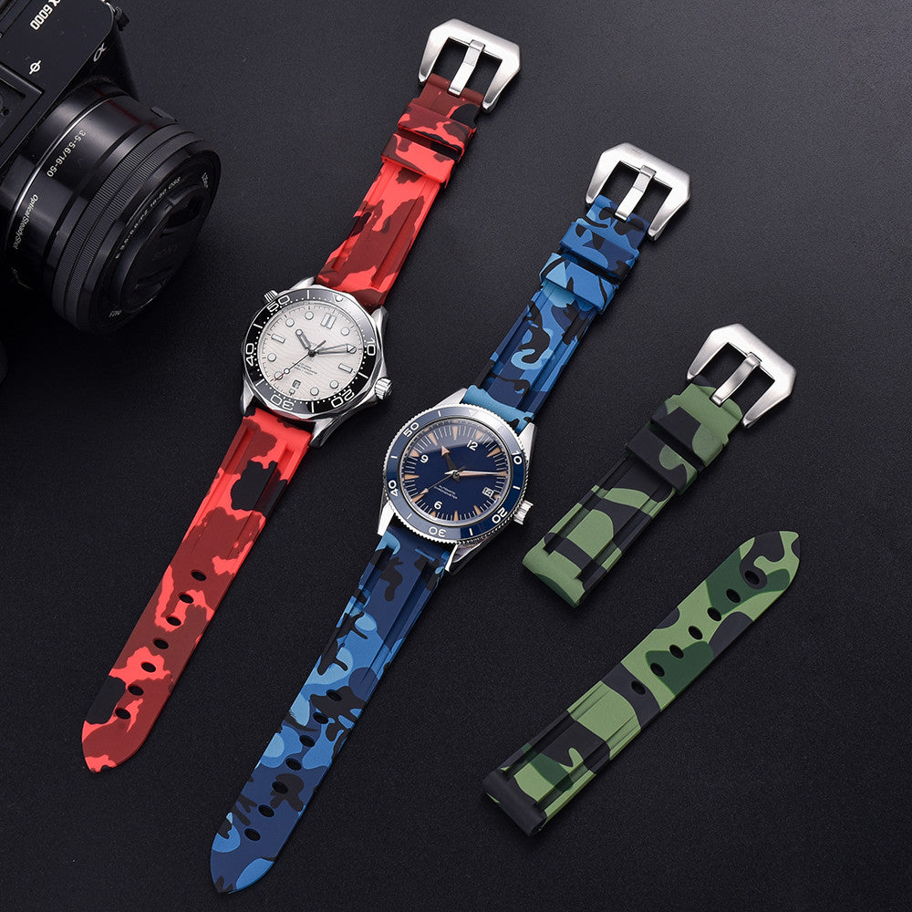 Bracelet KronoKeeper Camouflage Caoutchouc - Rouge