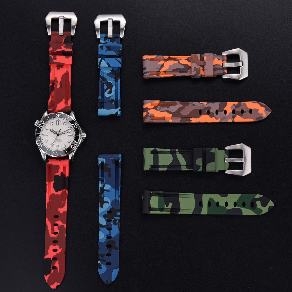 Bracelet KronoKeeper Camouflage Caoutchouc - Orange